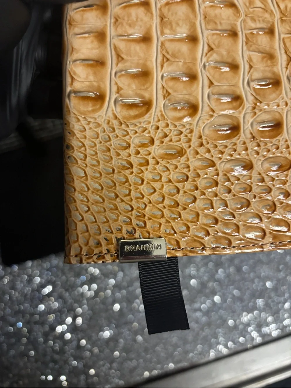 ⭐️Brahmin Toast Croc-Embossed‎ Leather Journal